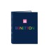 Carpeta carton folio 4 anillas mixtas safta benetton damero