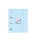 Carpeta con recambio safta din a4 cuadro 5 mm con goma y 5 separadores snoopy love