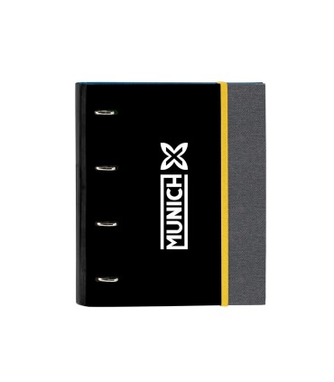 Carpeta con recambio safta din a4 cuadro 5 mm con goma y 5 separadores munich topo