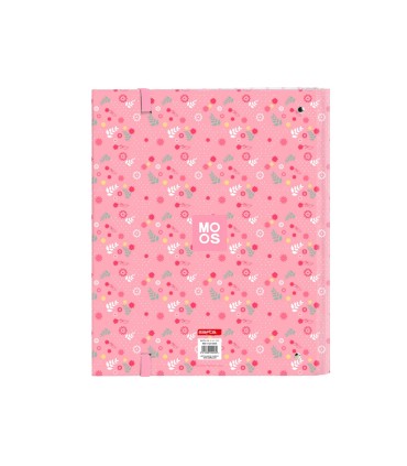 Carpeta con recambio safta din a4 cuadro 5 mm con goma y 5 separadores moos passion