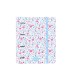 Carpeta con recambio safta din a4 cuadro 5 mm con goma y 5 separadores blackfit8 cool