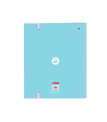 Carpeta con recambio safta din a4 cuadro 5 mm con goma y 5 separadores benetton unique