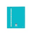 Carpeta con recambio safta din a4 cuadro 5 mm con goma y 5 separadores benetton spring