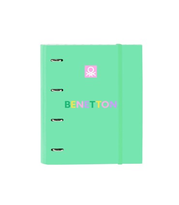 Carpeta con recambio safta din a4 cuadro 5 mm con goma y 5 separadores benetton mint