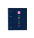 Carpeta con recambio safta din a4 cuadro 5 mm con goma y 5 separadores benetton damero