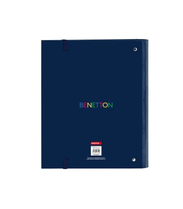 Carpeta con recambio safta din a4 cuadro 5 mm con goma y 5 separadores benetton damero