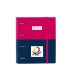 Carpeta con recambio safta din a4 cuadro 5 mm con goma y 5 separadores benetton cherry