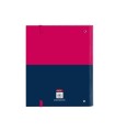 Carpeta con recambio safta din a4 cuadro 5 mm con goma y 5 separadores benetton cherry
