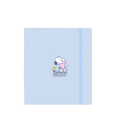 Carpeta con recambio safta din a4 cuadro 5 mm polipropileno foam 4 anillas 35mm snoopy love