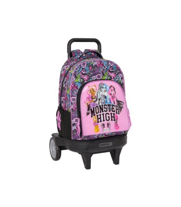 Mochila safta grande con ruedas compact evolution extraible monster high 450x330x220 mm