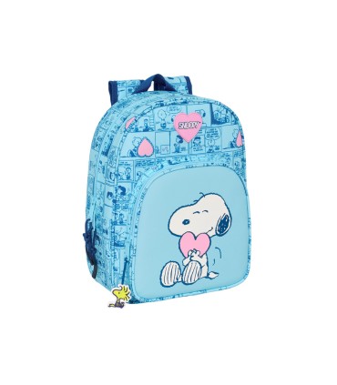 Mochila safta infantil adaptable a carro snoopy love 340x260x110 mm