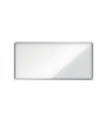 Vitrina de anuncios nobo premium plus magnetica con puerta corredera 27 x din a4 997x2072x54 mm