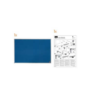 Tablero de anuncios nobo essence de fieltro azul 1800x1200 mm