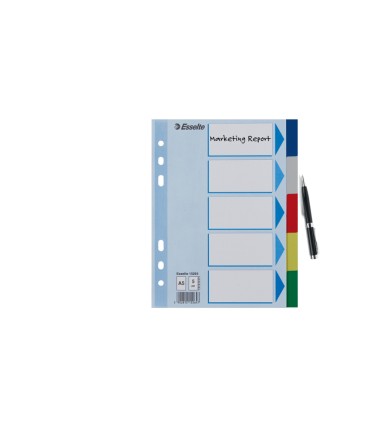 Separador esselte plastico juego de 5 separadores din a5 multitaladro