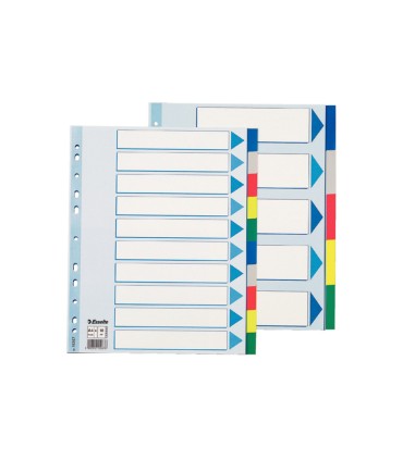 Separador esselte plastico juego de 5 separadores din a5 multitaladro