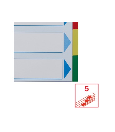 Separador esselte plastico juego de 5 separadores din a4 multitaladro