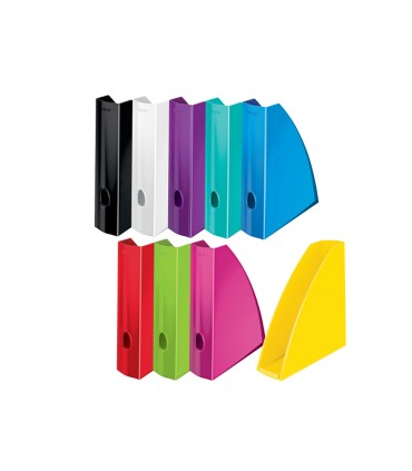 Revistero leitz wow plastico lomo 60 color azul 75x312x258 mm