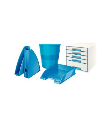 Revistero leitz wow plastico lomo 60 color azul 75x312x258 mm