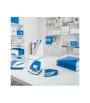 Revistero leitz wow plastico lomo 60 color azul 75x312x258 mm