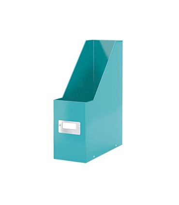 Revistero leitz click store carton forrado color turquesa 103x170x235 mm