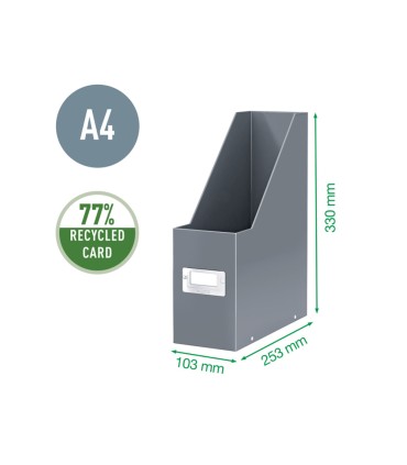 Revistero leitz click store carton forrado color turquesa 103x170x235 mm