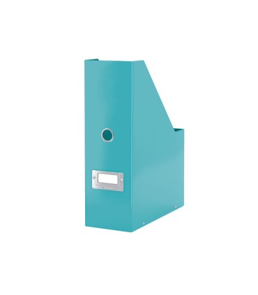 Revistero leitz click store carton forrado color turquesa 103x170x235 mm
