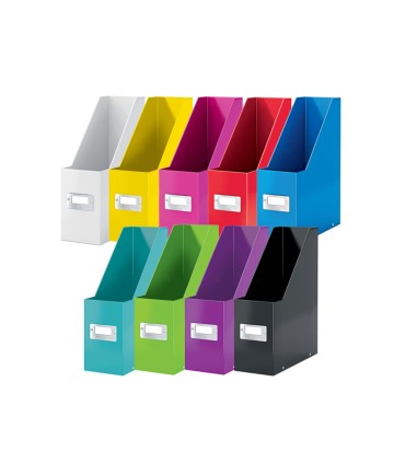 Revistero leitz click store carton forrado color azul 103x170x235 mm