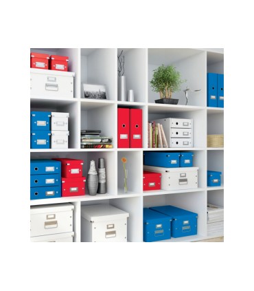 Revistero leitz click store carton forrado color azul 103x170x235 mm