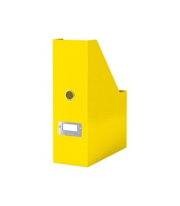 Revistero leitz click store carton forrado color amarillo 103x170x235 mm