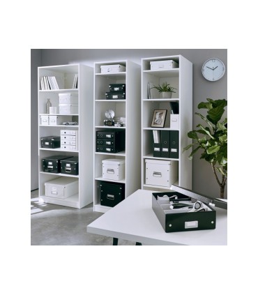 Revistero leitz click store carton forrado color amarillo 103x170x235 mm