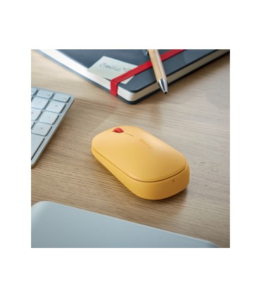 Raton leitz cosy inalambrico dual 4000 dpi usb a nano 24 ghz color amarillo
