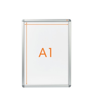 Vitrina de anuncios nobo con marco de aluminio a presion premium plus para exterior din a1 650x900x17 mm