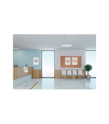 Vitrina de anuncios nobo con marco de aluminio a presion premium plus para exterior din a0 976x40x1390 mm