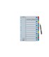 Separador numerico esselte cartulina mylar borra 1 12 juego de 12 separadores din a4 multitaladro multicolor