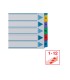 Separador numerico esselte cartulina mylar borra 1 12 juego de 12 separadores din a4 multitaladro multicolor