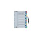 Separador numerico esselte cartulina mylar borra 1 10 juego de 10 separadores din a4 multitaladro multicolor