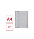 Separador numerico esselte plastico 1 31 juego de 31 separadores din a4 multitaladro color gris