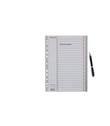 Separador numerico esselte plastico 1 31 juego de 31 separadores din a4 multitaladro color gris