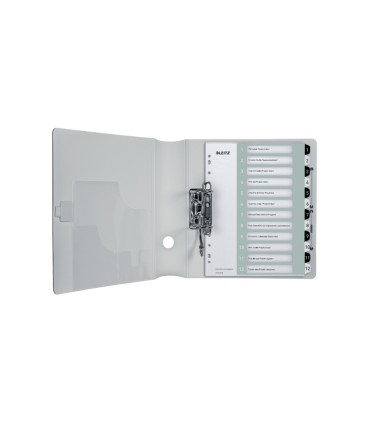 Separador numerico leitz wow plastico imprimible 1 12 juego de 12 separadores din a4 multitaladro blanco negro
