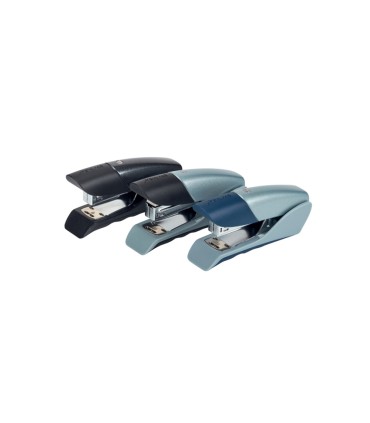 Grapadora rexel gazell metalica capacidad 25 hojas color plata negro usa grapas n 16 y 56