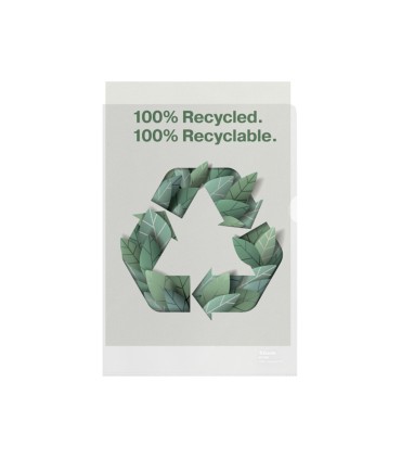 Carpeta dossier unero esselte din a4 polipropileno reciclado 100 mc piel de naranja transparente caja de