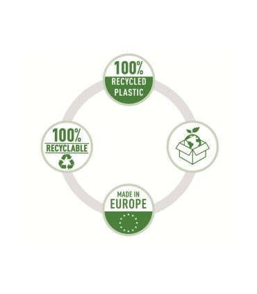 Carpeta dossier unero esselte din a4 polipropileno reciclado 100 mc piel de naranja transparente caja de