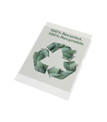 Carpeta dossier unero esselte din a4 polipropileno reciclado 100 mc piel de naranja transparente caja de
