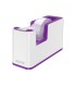 Portarrollo sobremesa leitz wow dual plastico para cintas 33 mt color blanco violeta