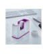 Portarrollo sobremesa leitz wow dual plastico para cintas 33 mt color blanco violeta