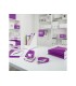 Portarrollo sobremesa leitz wow dual plastico para cintas 33 mt color blanco violeta