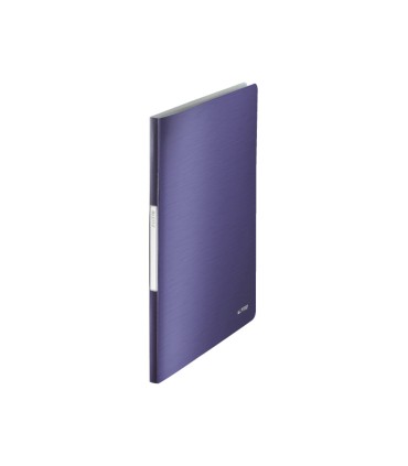 Carpeta leitz escaparate style 40 fundas polipropileno tapa rigida din a4 color azul titan