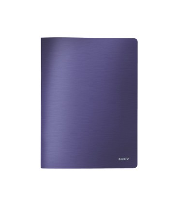 Carpeta leitz escaparate style 40 fundas polipropileno tapa rigida din a4 color azul titan