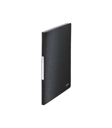 Carpeta leitz escaparate style 20 fundas polipropileno tapa rigida din a4 color negro satinado