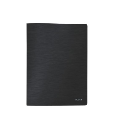 Carpeta leitz escaparate style 20 fundas polipropileno tapa rigida din a4 color negro satinado